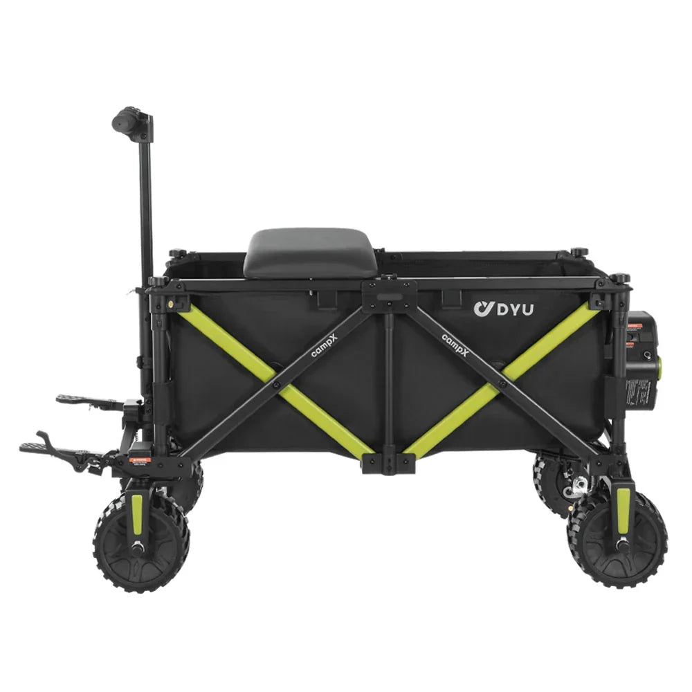 DYU campX foldable electric wagon for European event load planning