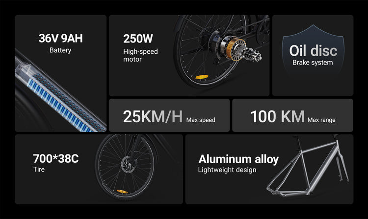 Bicicleta eléctrica urbana DYU Stroll 1 700C 16 02 2680 1600 fd468007 c521 40b0 b44a 3163a0f04caf
