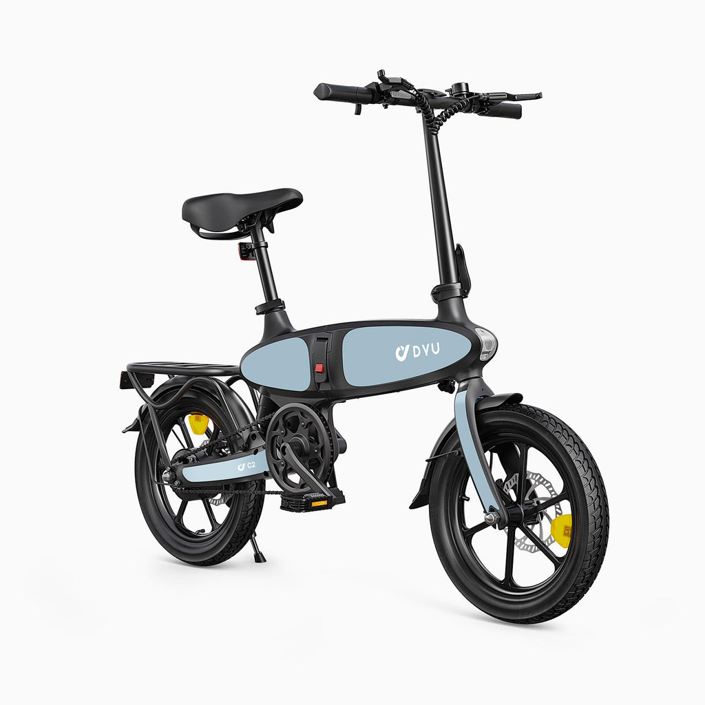 DYU C2 16 Inch Full Folding Electric Bike - Electric Bikes