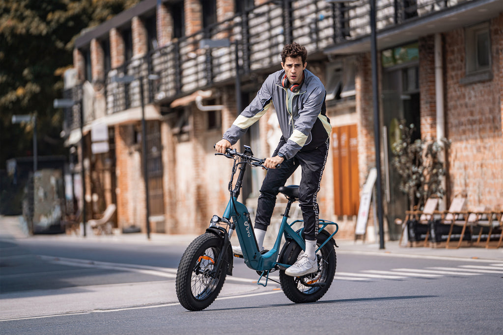 Bicicleta eléctrica con neumáticos gruesos DYU FF500 de 20 pulgadas