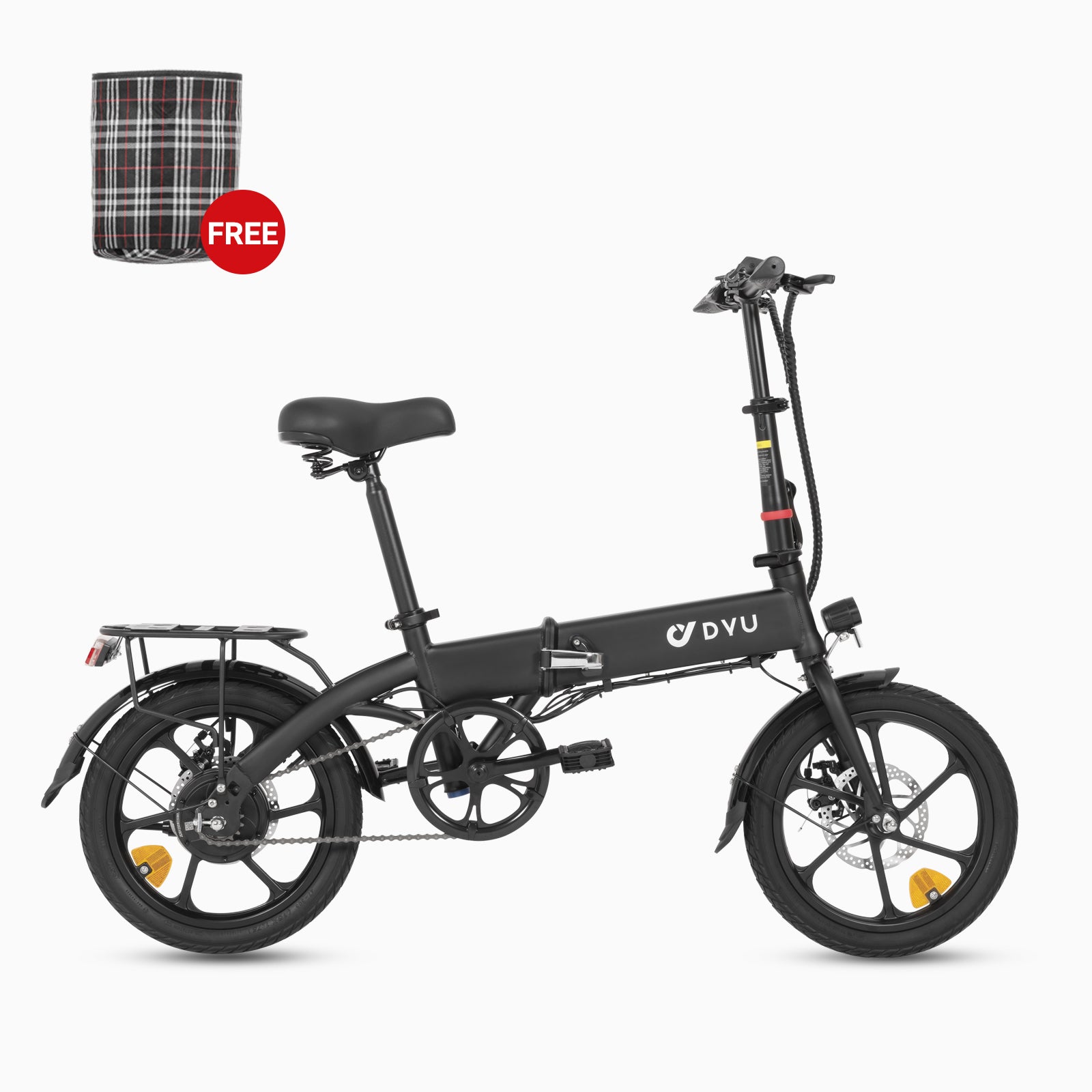 DYU A1F 16-inch volledig opvouwbare elektrische stadsfiets