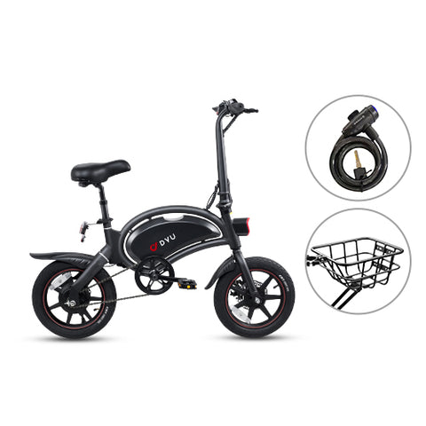 DYU D3+ Mini bici pieghevole da 14 pollici Bicicletta elettrica intelligente con APP