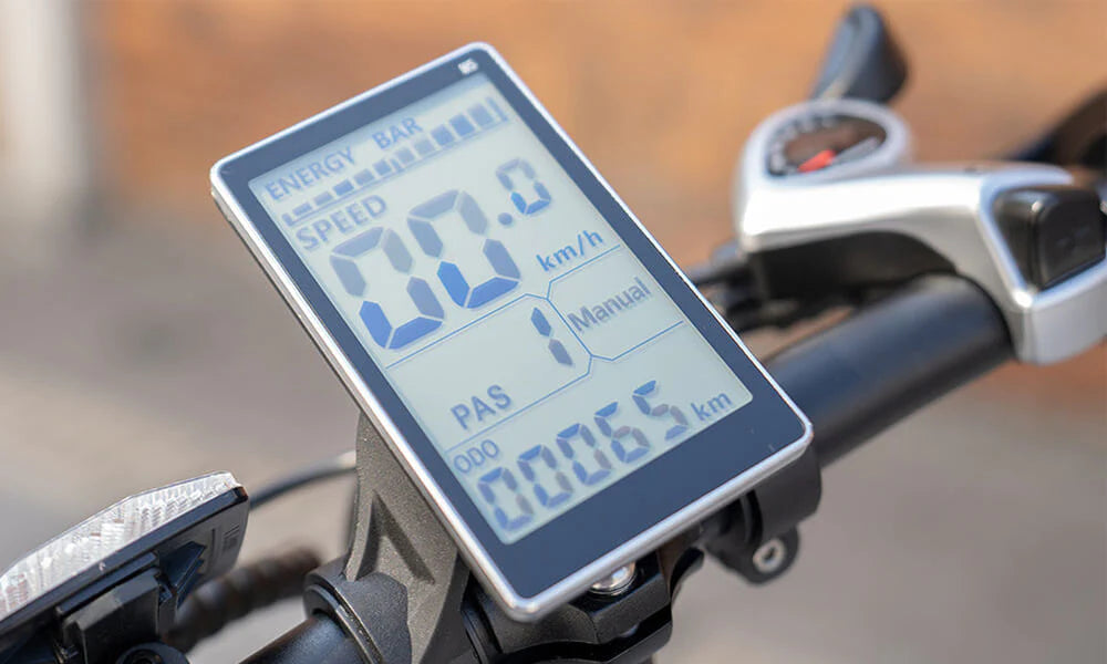 Bicicleta eléctrica con neumáticos gruesos DYU FF500 de 20 pulgadas 11 PANTALLA LED MULTIFUNCIONAL