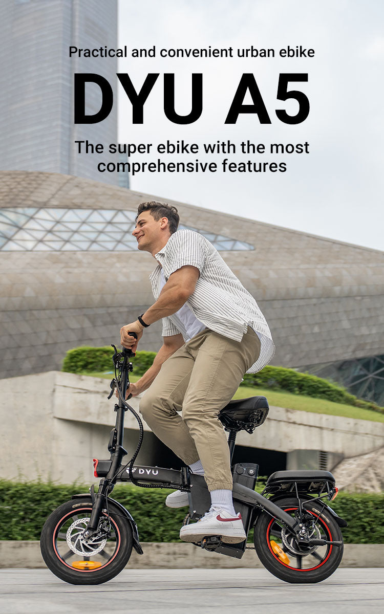 dyu 14 zoll e-bike klapprad elektrofahrrad Dyu A5 14 Zoll faltbares Elektrofahrrad – DYU