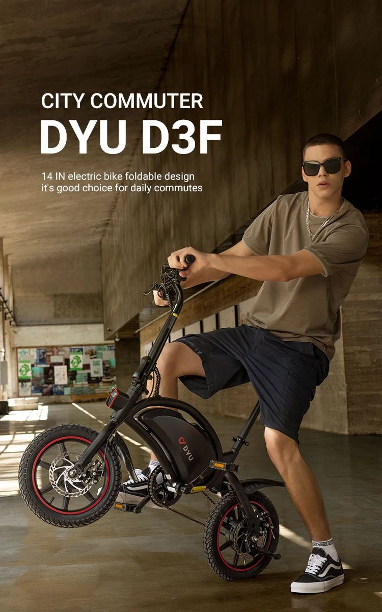 byd electric bicycle DYU D3F 14 Inch Mini Folding Electric Bike