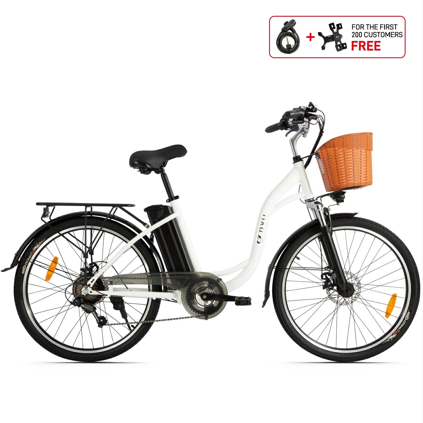 DYU C6 26 inch elektrische stadsfiets