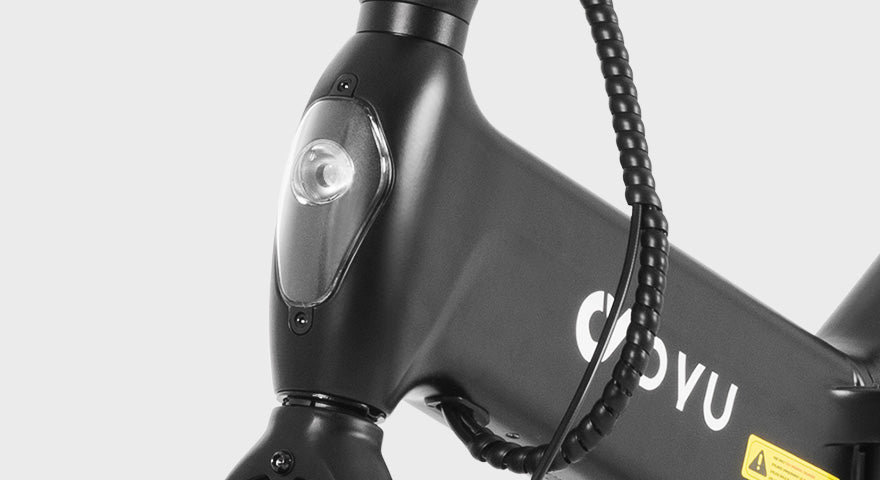 Bicicleta eléctrica plegable completa DYU A16 de 16 pulgadas 24 LUCES DELANTERAS Y TRASERAS