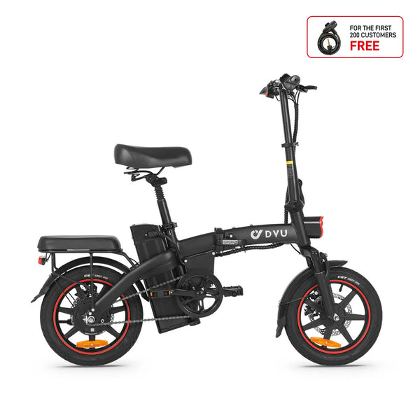 Bicicleta eléctrica plegable completa DYU A5 de 14 pulgadas