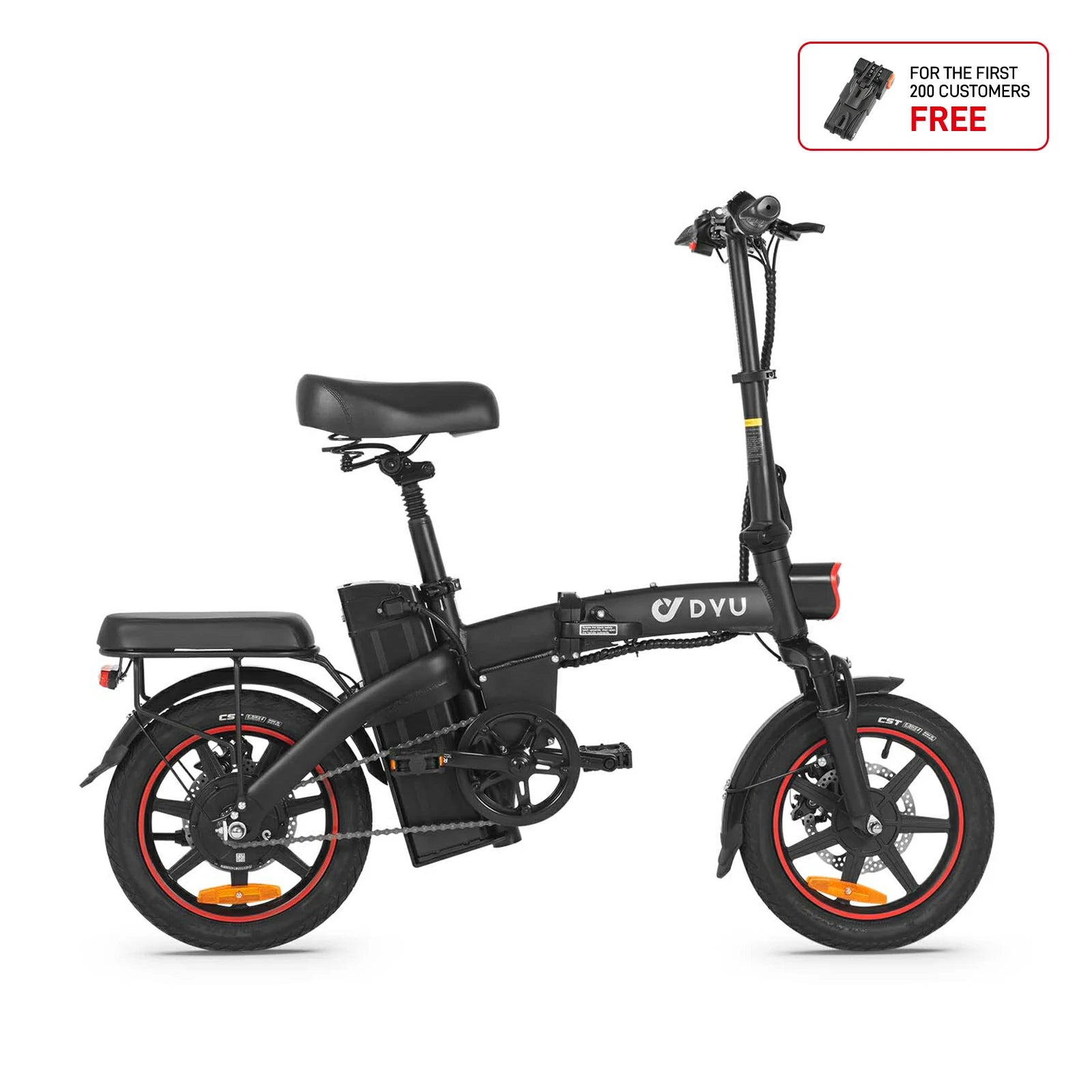 DYU A5 14 tums helvikbar elcykel