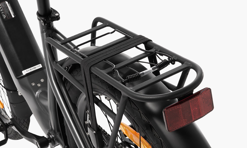 Bicicleta eléctrica urbana DYU C1 de 26 pulgadas 13 MARCO TRASERO