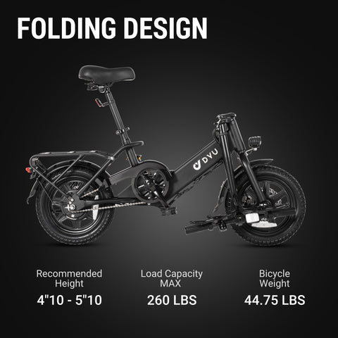 DYU C3 14 Inch Folding Ebike