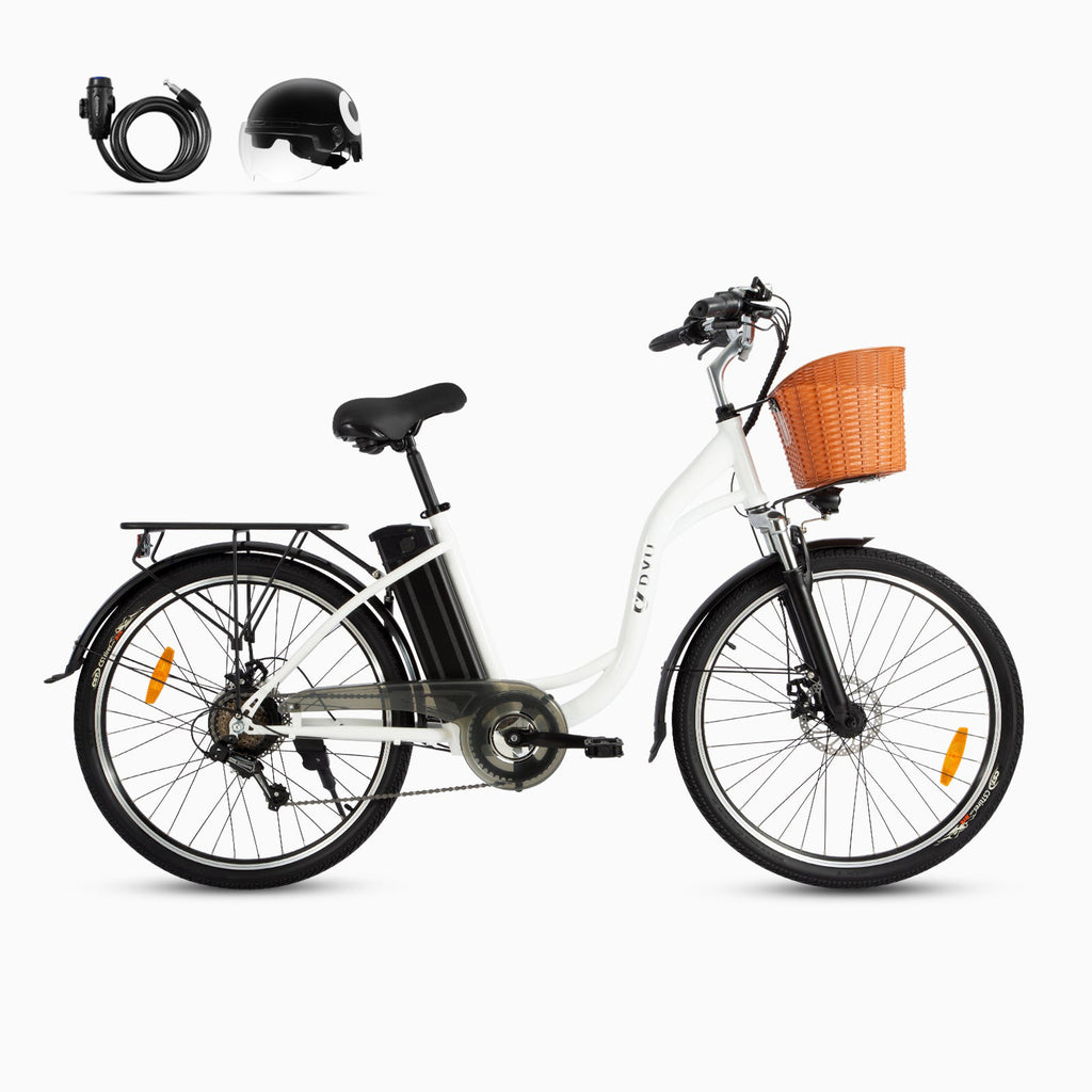 DYU C6 bicicleta elétrica urbana de 26 polegadas