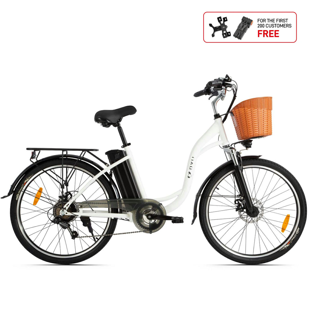 Bicicleta eléctrica urbana DYU C6 de 26 pulgadas