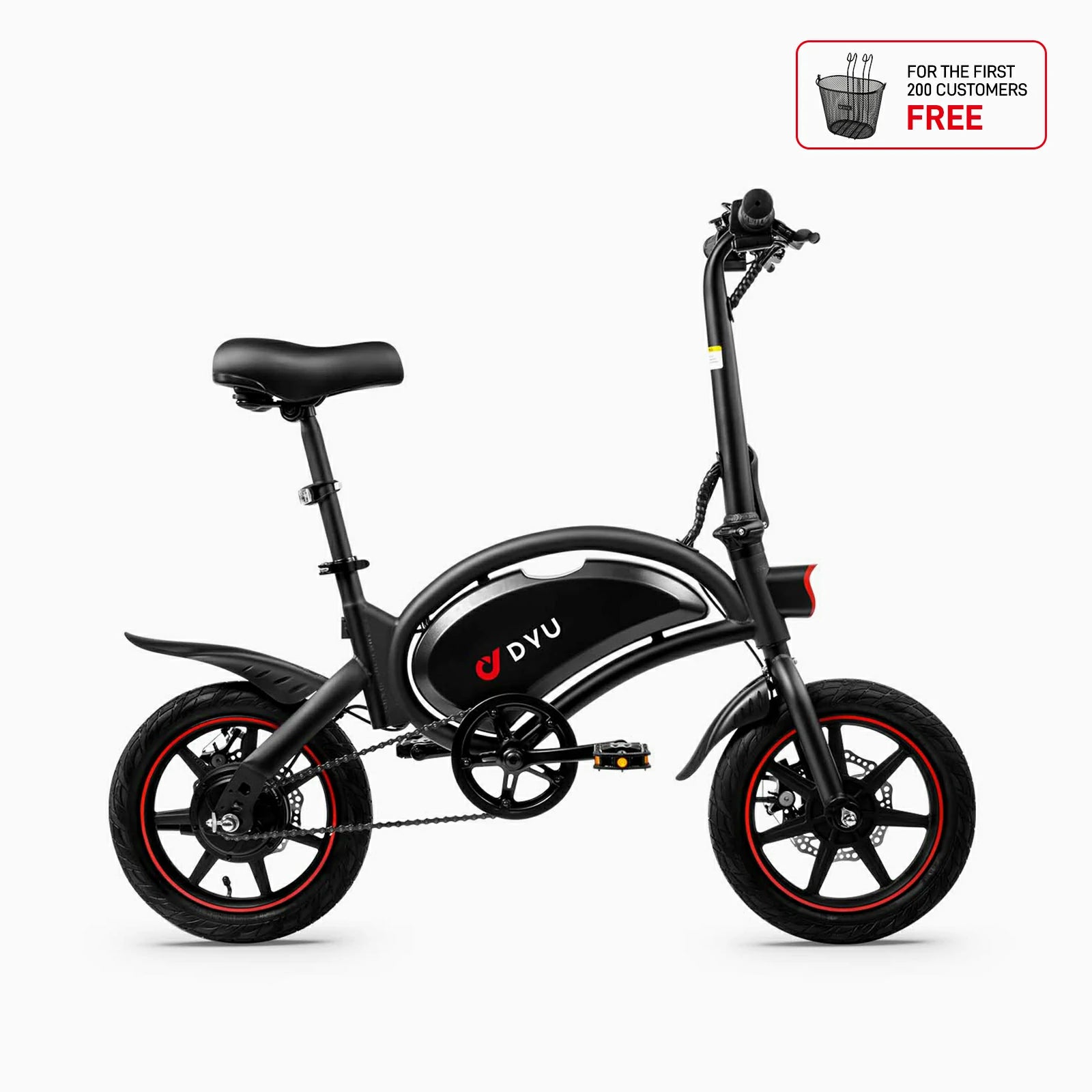 Mini bicicleta eléctrica plegable DYU D3F de 14 pulgadas