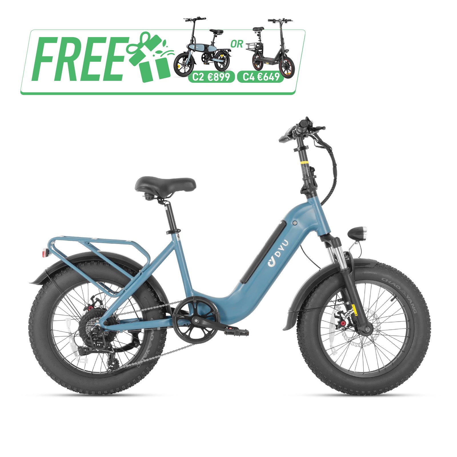 DYU FF500 20 inch elektrische fiets met dikke banden