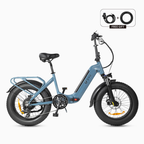 DYU FF500 Bicicleta elétrica com pneu gordo de 20 polegadas