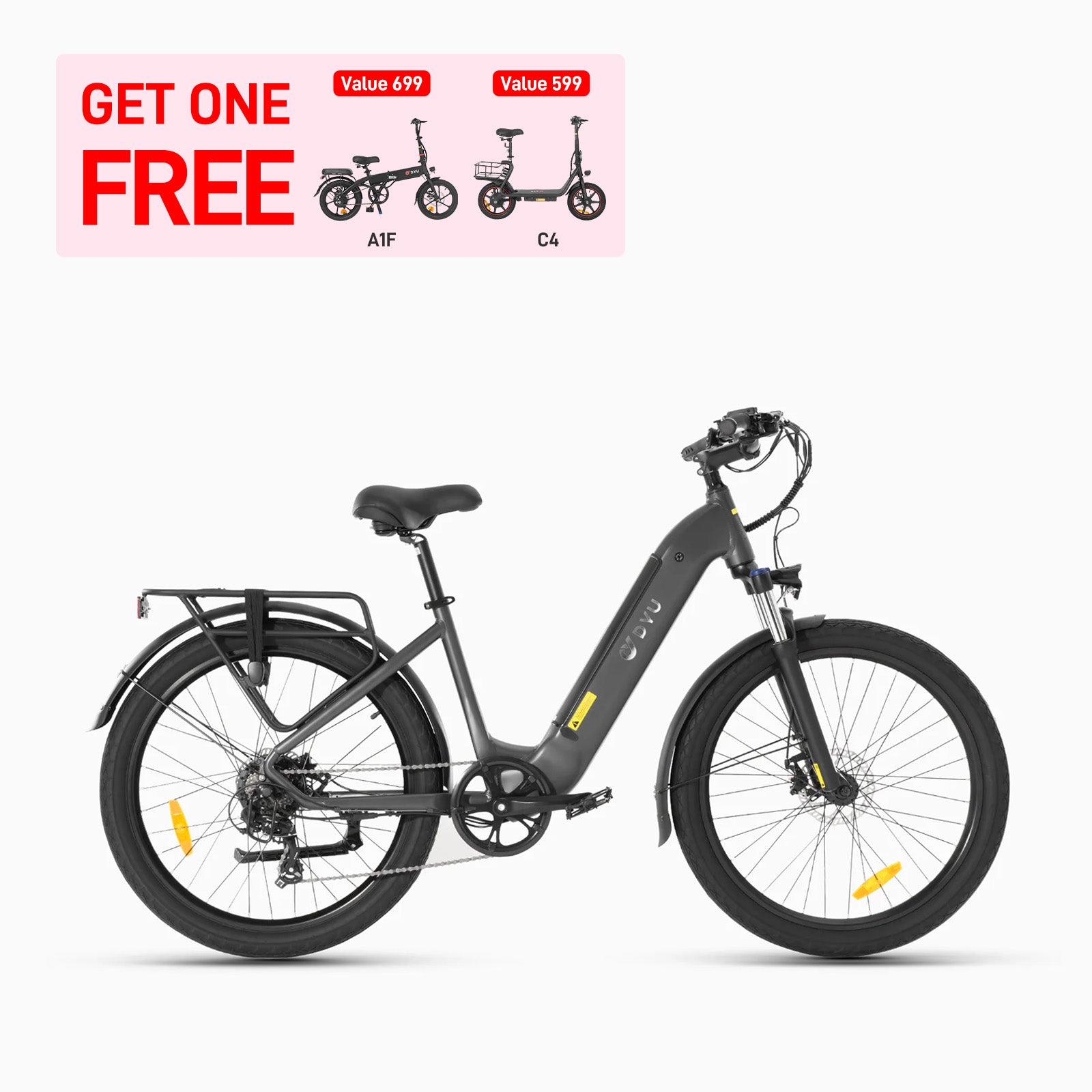 DYU C1 26 Inch City Electric Bike