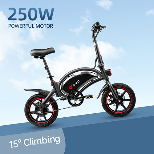 DYU D3F 14 Inch Electric Mini Bike Folding Ebike 250W motor for adult